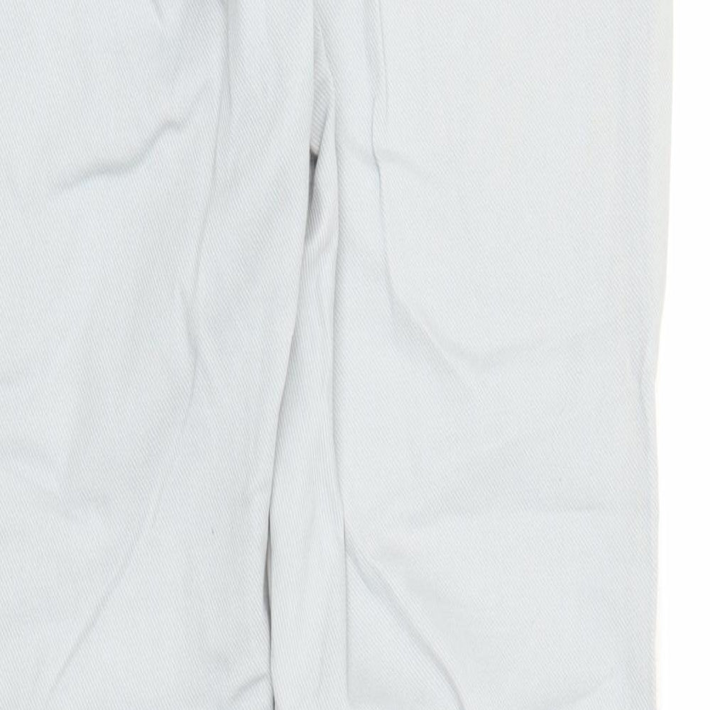 M&S Womens Grey Denim Carpenter Trousers Size 12 L29 in