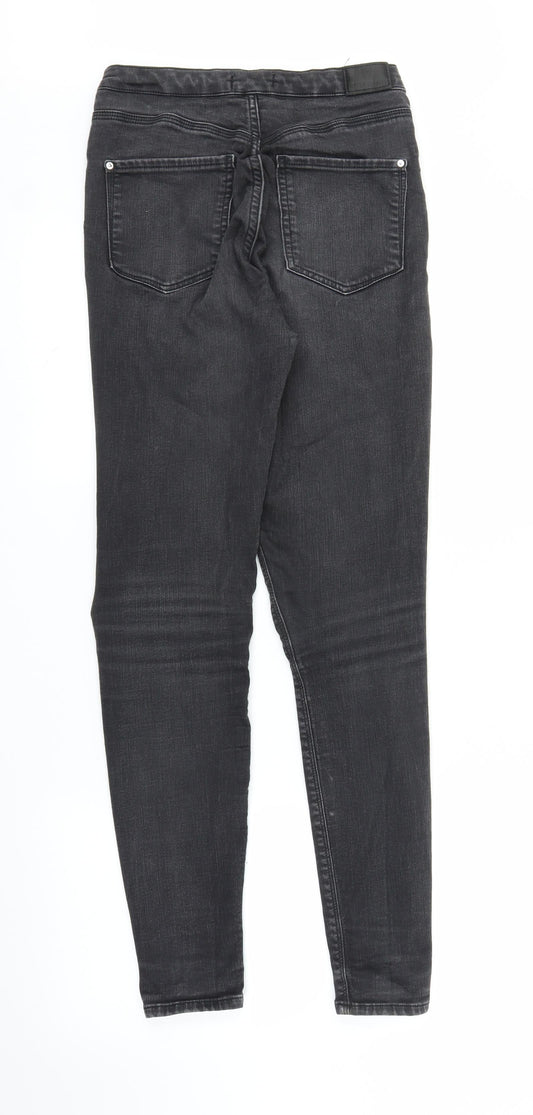 River Island Womens Black Denim Skinny Jeans Size 10 L28 in