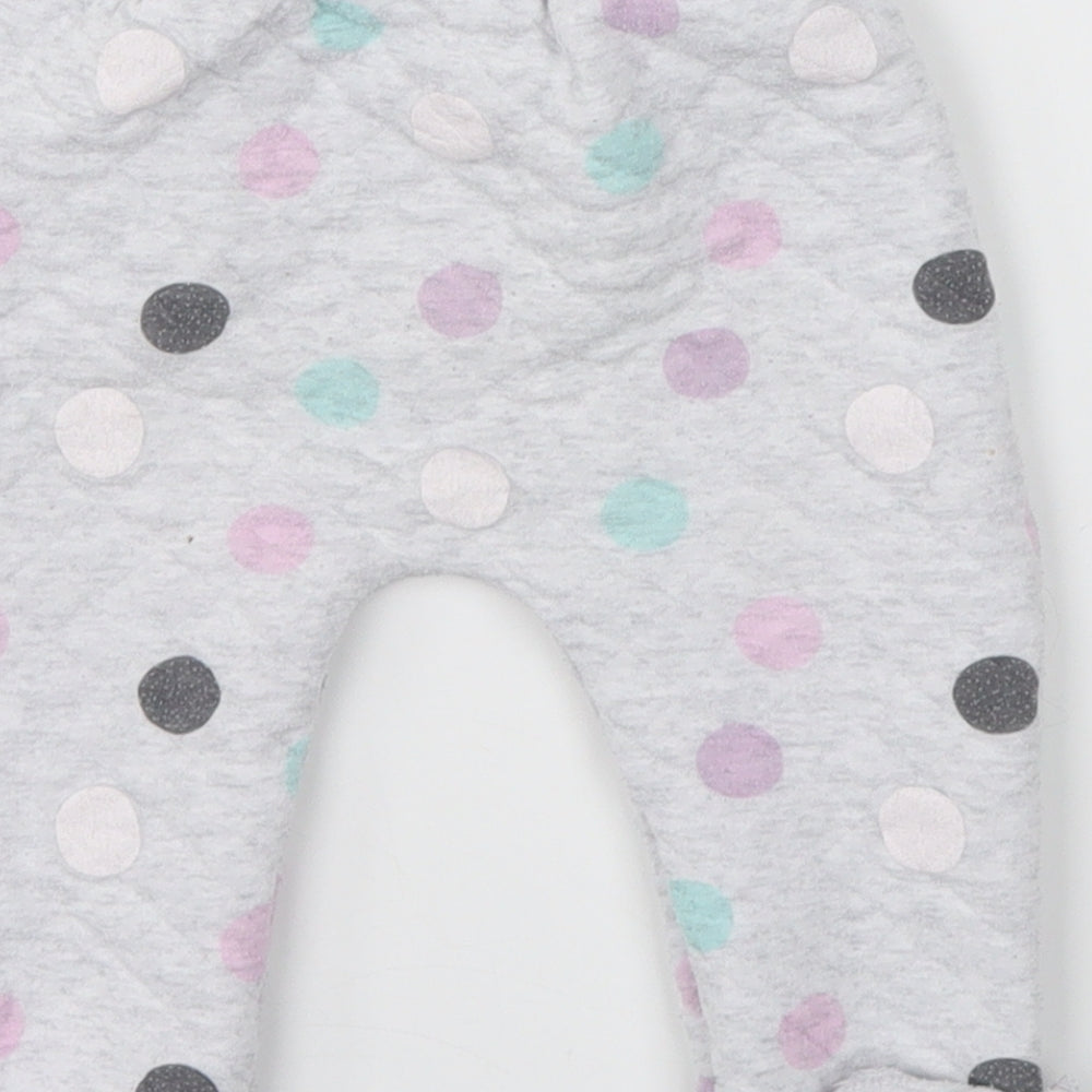 Nutmeg Girls Grey Polka Dot Sweatpants Trousers Size 12-18 Months