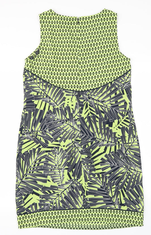 Debehams Womens Gold Floral A-Line Size 12
