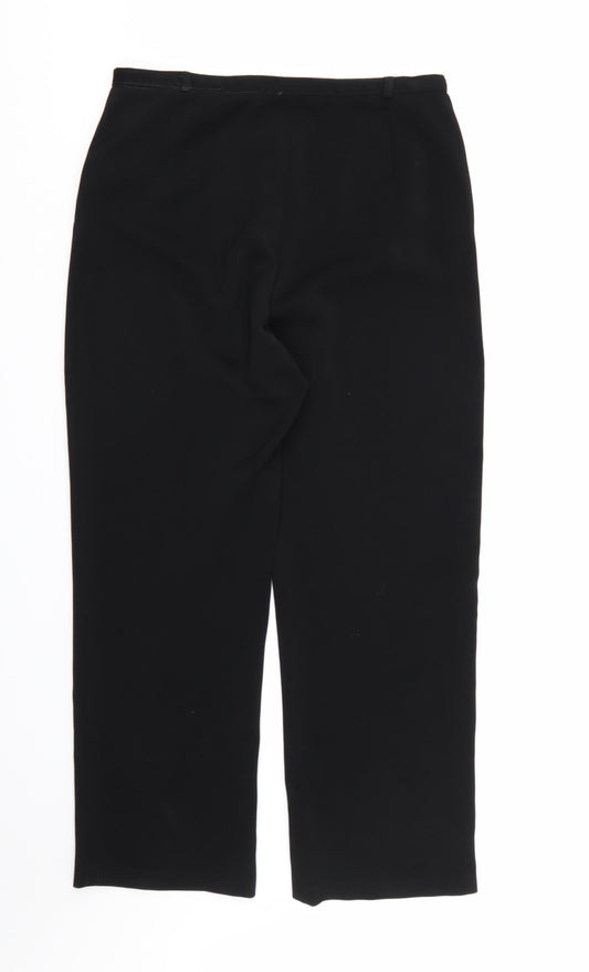 Ambience Womens Black Rayon Dress Pants Trousers Size 14 L27 in