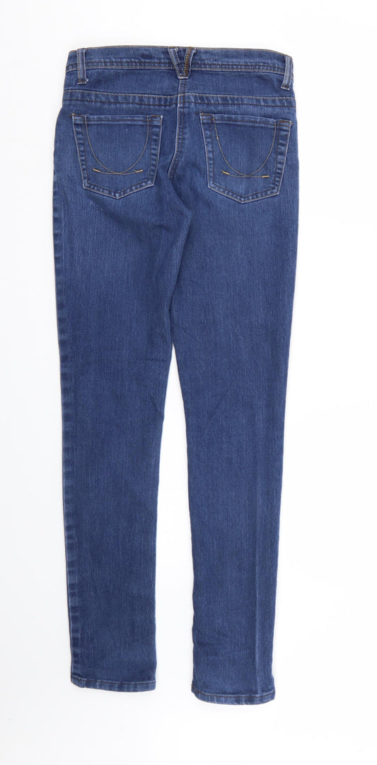 Denim & Co. Womens Blue Denim Straight Jeans Size 8 L31 in