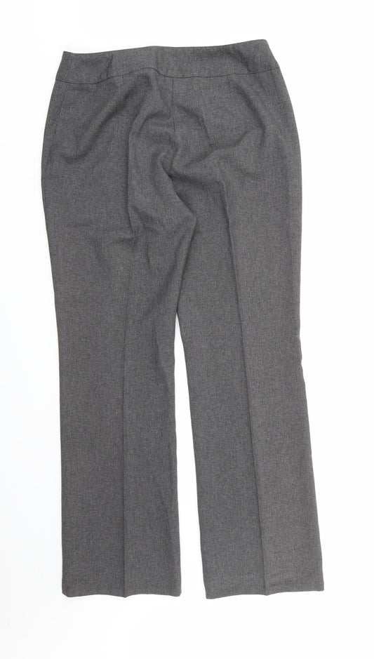 SQV Womens Grey Rayon Dress Pants Trousers Size 14 L30 in