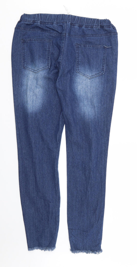 Preworn Womens Blue Denim Skinny Jeans Size 36 in L31 in