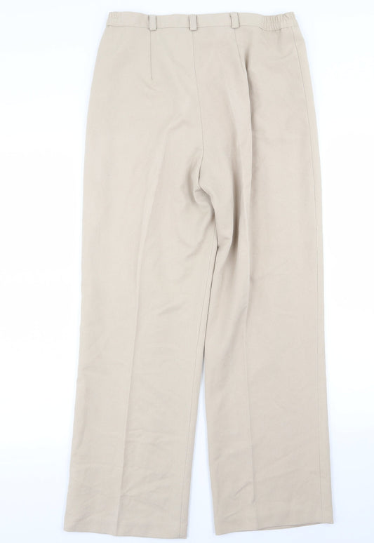 vincl Womens Beige Trousers Size 10 L24 in