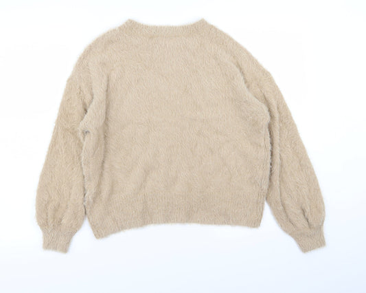 New Look Womens Beige Pullover Jumper Size S