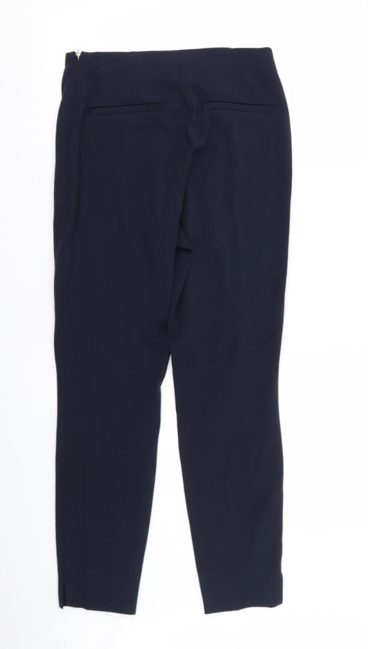 H&M Womens Blue Trousers Size 8 L27 in