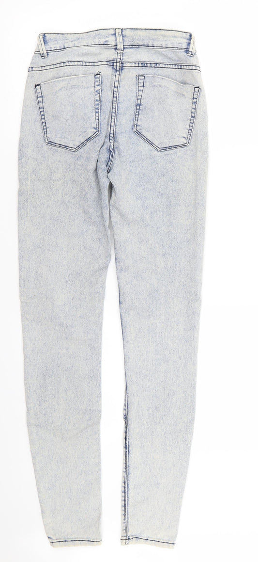 Zara Womens Blue Rayon Skinny Jeans Size 6 L31 in - jegging