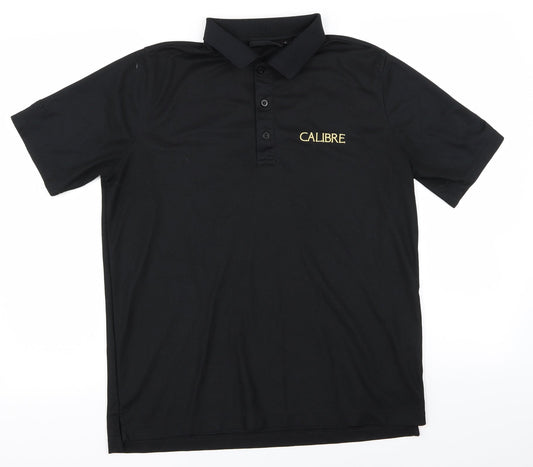 CALIBRE Mens Black Polo Size S