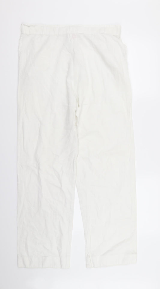 oasis Womens White Trousers Size L L29 in
