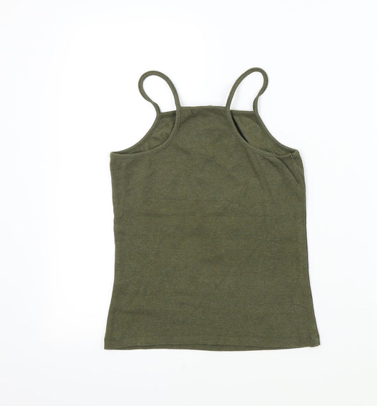 Candy Couture Girls Green Colourblock Basic T-Shirt Size 15 Years
