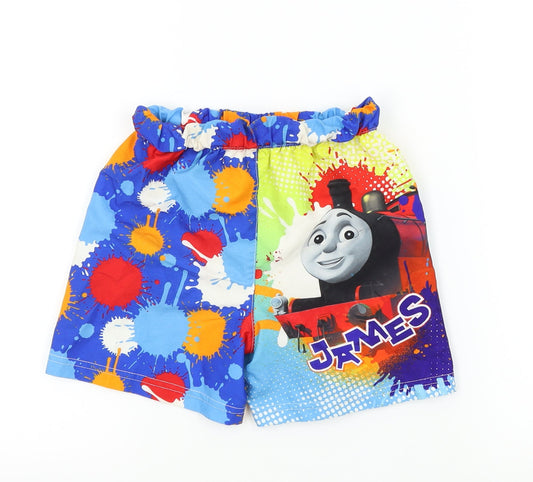 THOMAS THE TANK Boys Multicoloured Geometric Bermuda Shorts Size 3 Years - THOMAS THE TANK