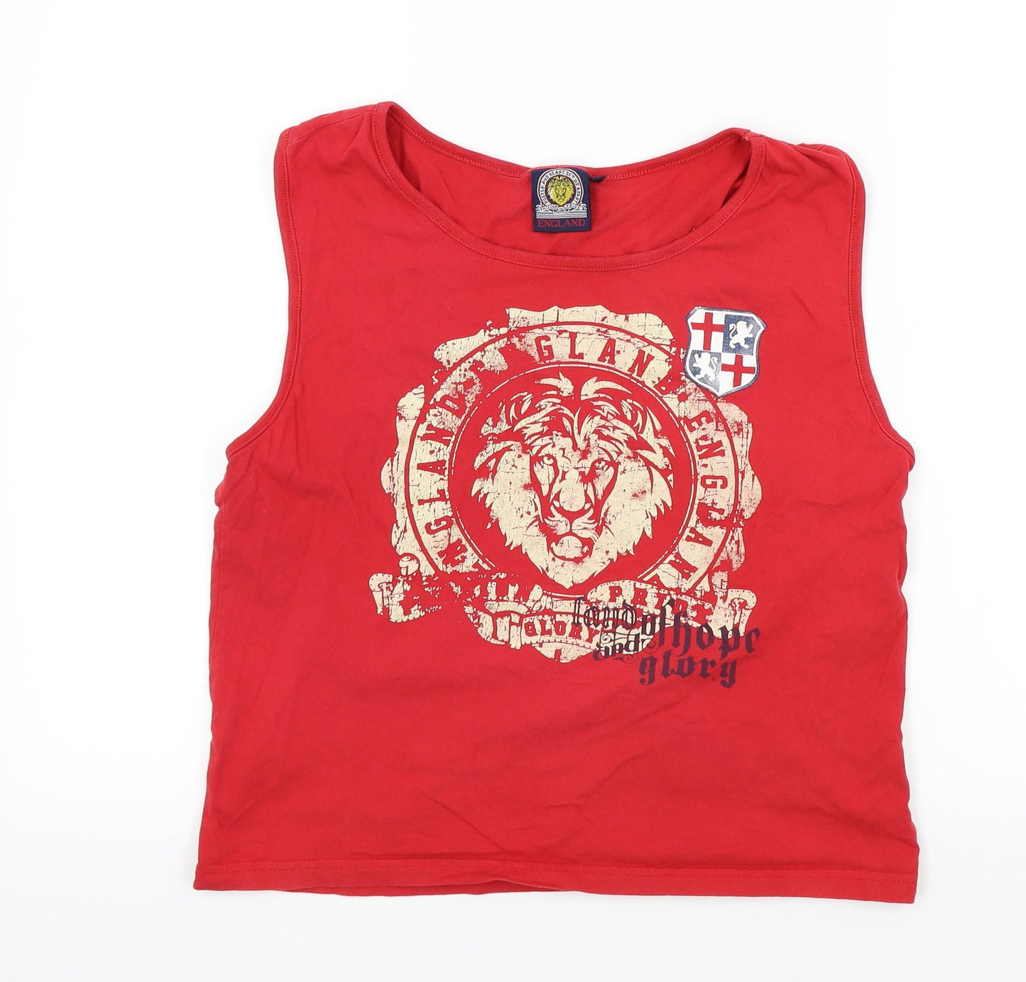 England Mens Red Colourblock   T-Shirt Size 18  - ENGLAND
