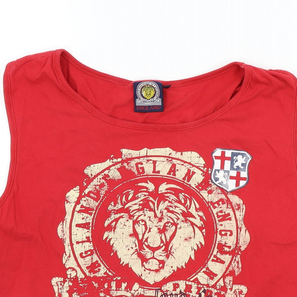 England Mens Red Colourblock   T-Shirt Size 18  - ENGLAND