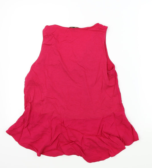 mcssimo dutti Womens Pink Basic Blouse Size M