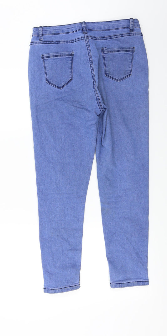 SheIn Womens Blue Skinny Jeans Size L L24 in