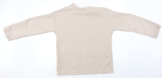 Zara Womens Beige Pullover Jumper Size S