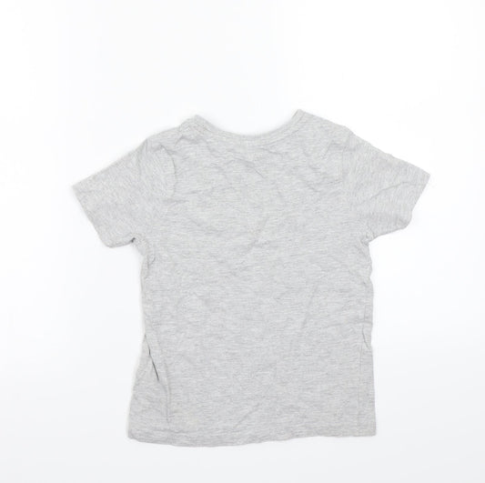George Boys Grey Basic T-Shirt Size 5-6 Years