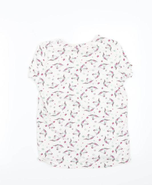 Primark Girls White Rayon Basic T-Shirt Size 13 Years