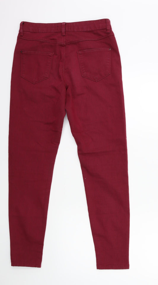 Marks and Spencer Womens Red Denim Skinny Jeans Size 10 L29 in