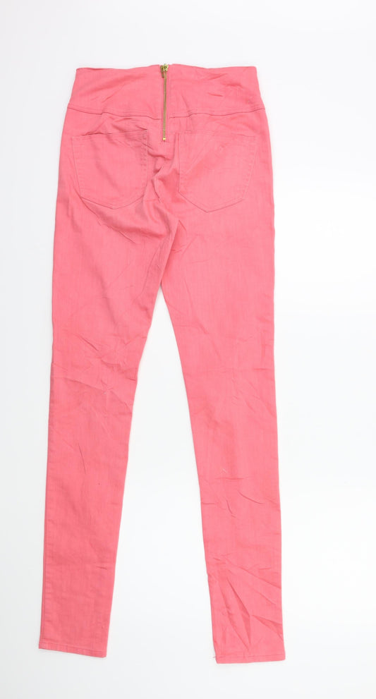 VERO MODA Womens Pink Denim Skinny Jeans Size XS L32 in