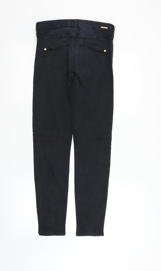 River Island Womens Black Trousers Size 10 L26 in