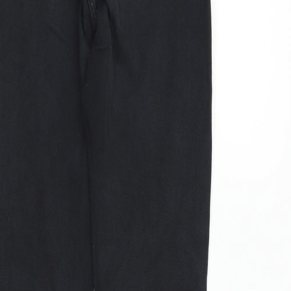 River Island Womens Black Trousers Size 10 L26 in