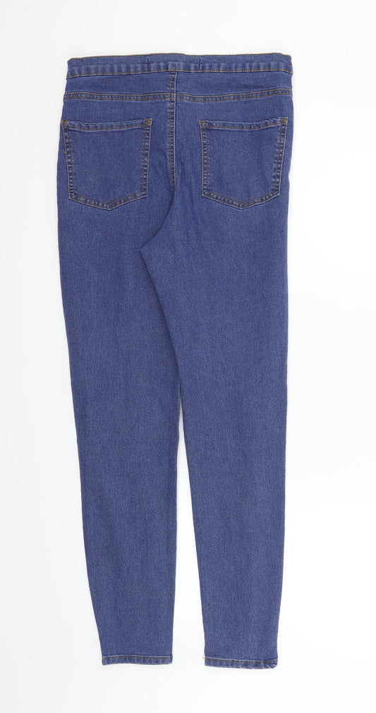 deniem & co Womens Blue Straight Jeans Size 12 L28 in