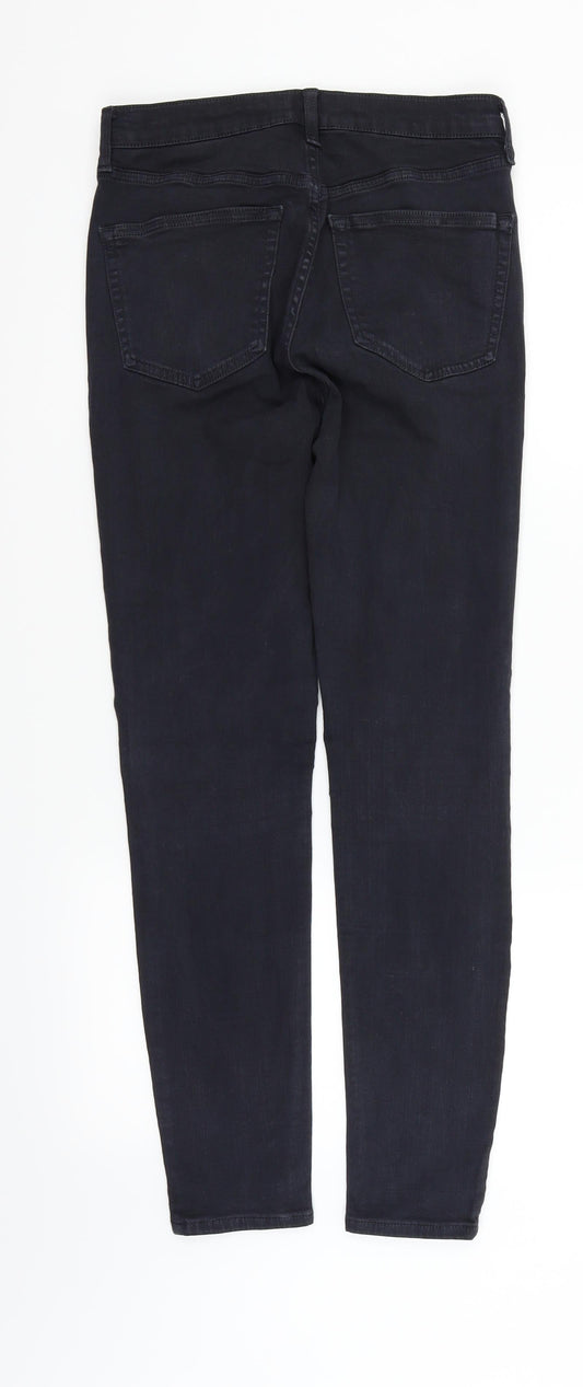 Topshop Womens Black Straight Jeans Size S L32 in