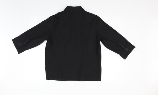 New Look Womens Black Basic Button-Up Size 18