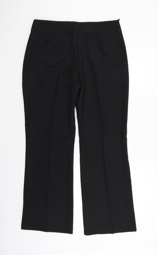 Marks and Spencer Womens Black Trousers Size 14 L30 in