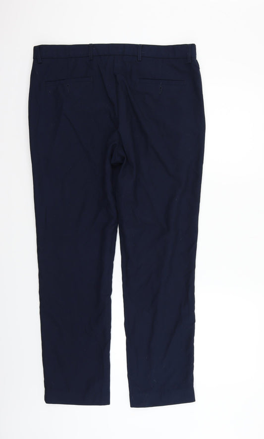 Fluid Womens Blue Trousers Size 34 in L30 in