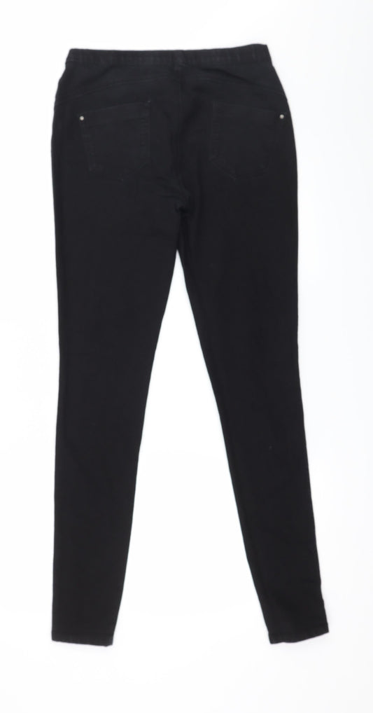 Denim & Co. Womens Black Denim Skinny Jeans Size 10 L31 in
