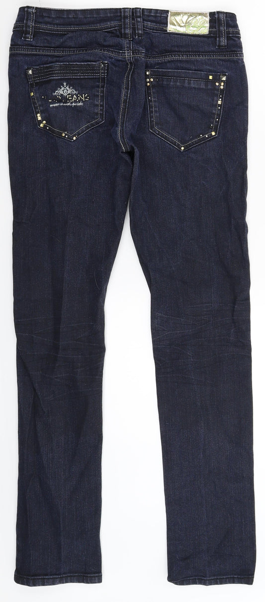 Vivid Womens Blue Denim Skinny Jeans Size 10 L31 in