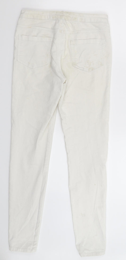 Denim Co Womens White Denim Jegging Jeans Size 10 L29 in