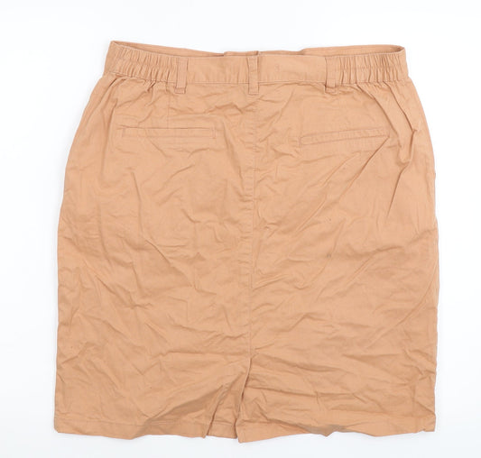 Capsule Womens Beige Straight & Pencil Skirt Size 14