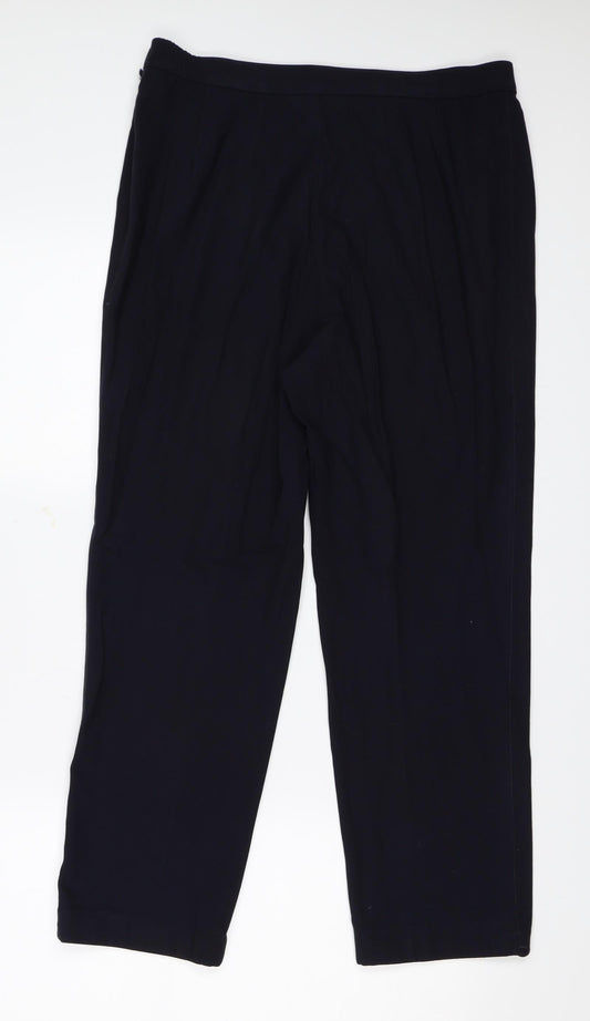 Marks & Spencer Womens Blue Trousers Size 12 L25 in