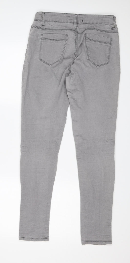 24/7 Womens Grey Skinny Jeans Size 10 L28 in