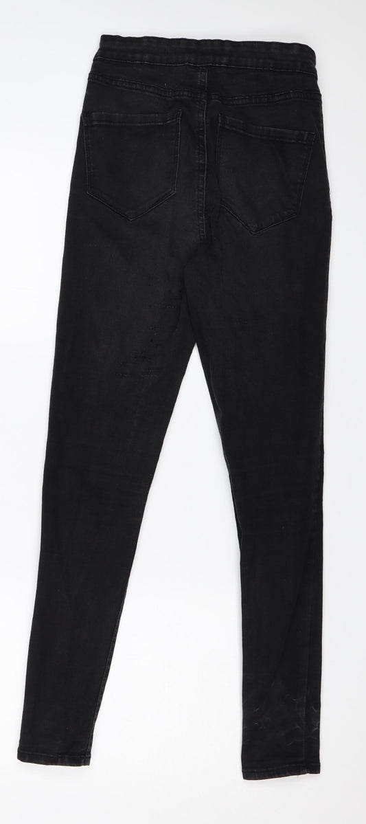 Denim & Co. Womens Black Denim Skinny Jeans Size 10 L27 in
