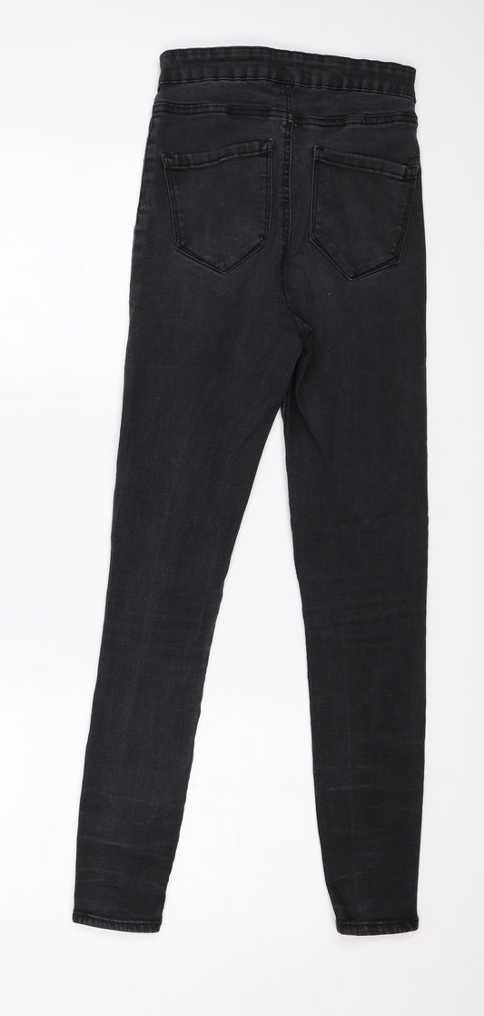Denim & Co. Womens Black Denim Skinny Jeans Size 8 L26 in
