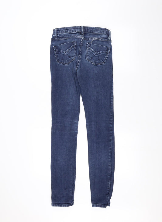 Topshop Womens Blue Denim Skinny Jeans Size 25 L32 in
