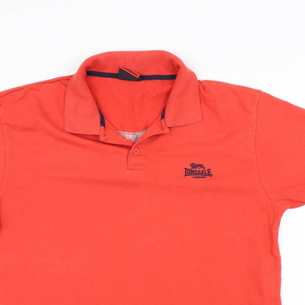 Lonsdale Mens Red Polo Size L