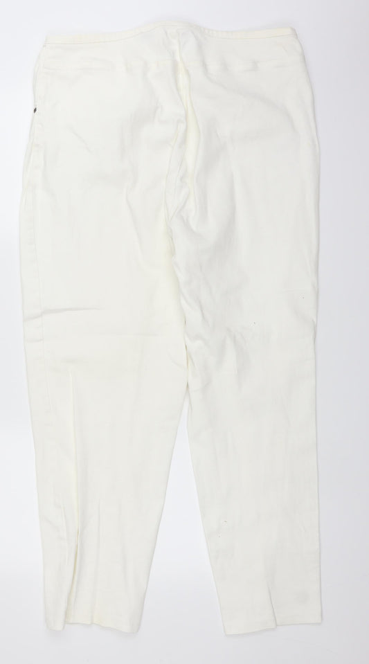 Elisabeth Womens White Denim Straight Jeans Size 18 L28 in