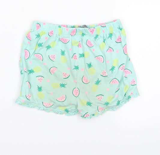 Preworn Boys Green Sweat Shorts Size 2 Years
