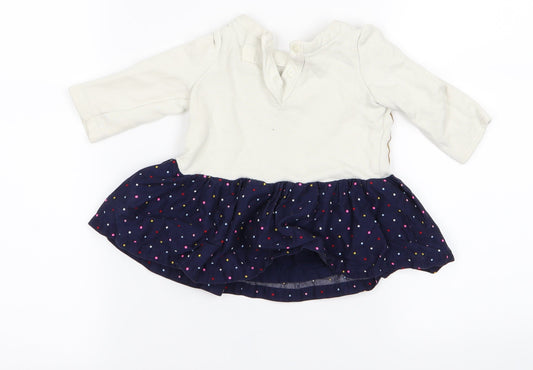 Gap Girls White Babydoll Dress Size 3-6 Months