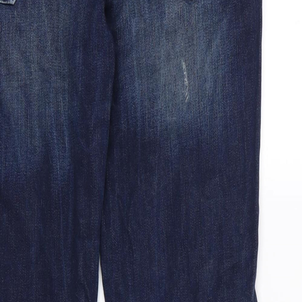 Preworn Womens Blue Corduroy Bootcut Jeans Size 32 L28 in