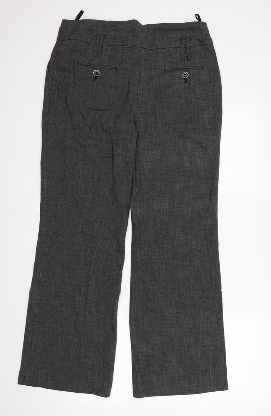 NEXT Womens Black Paisley Rain Trousers Trousers Size 14 L26 in