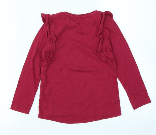 F&F Kids Girls Purple Basic T-Shirt Size 5-6 Years