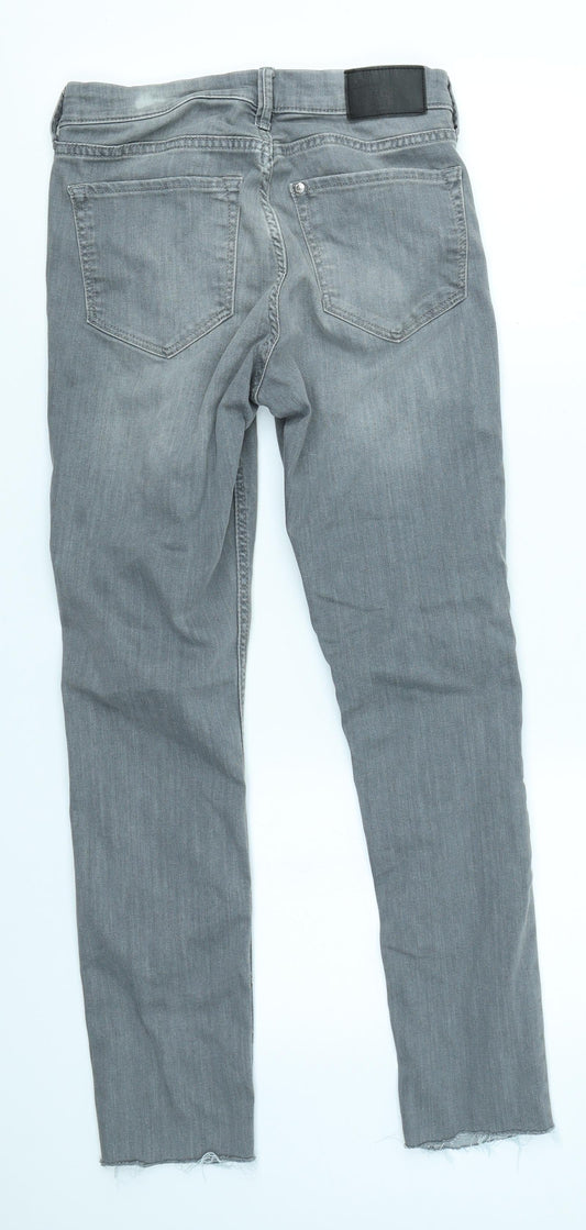 &Denim Womens Grey Denim Skinny Jeans Size 10 L25 in