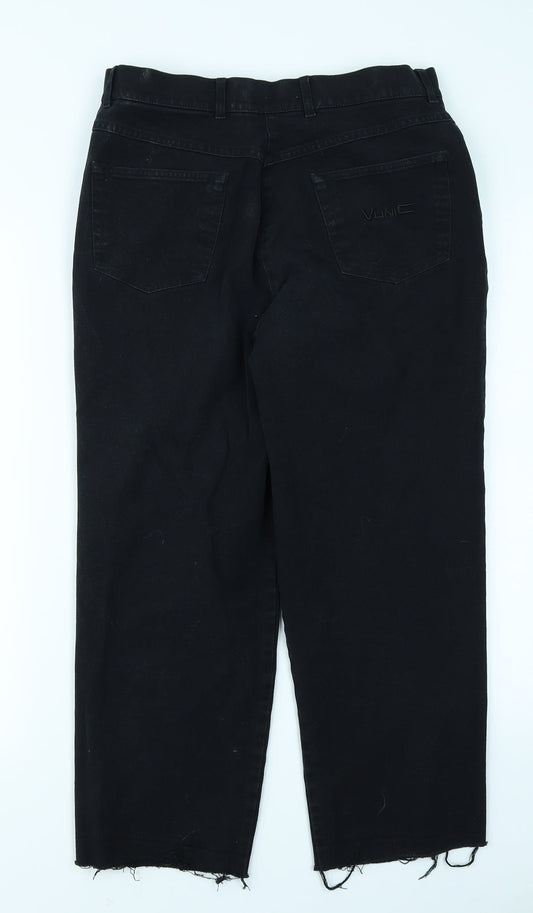 Vunic Womens Black Denim Straight Jeans Size 30 in L23 in